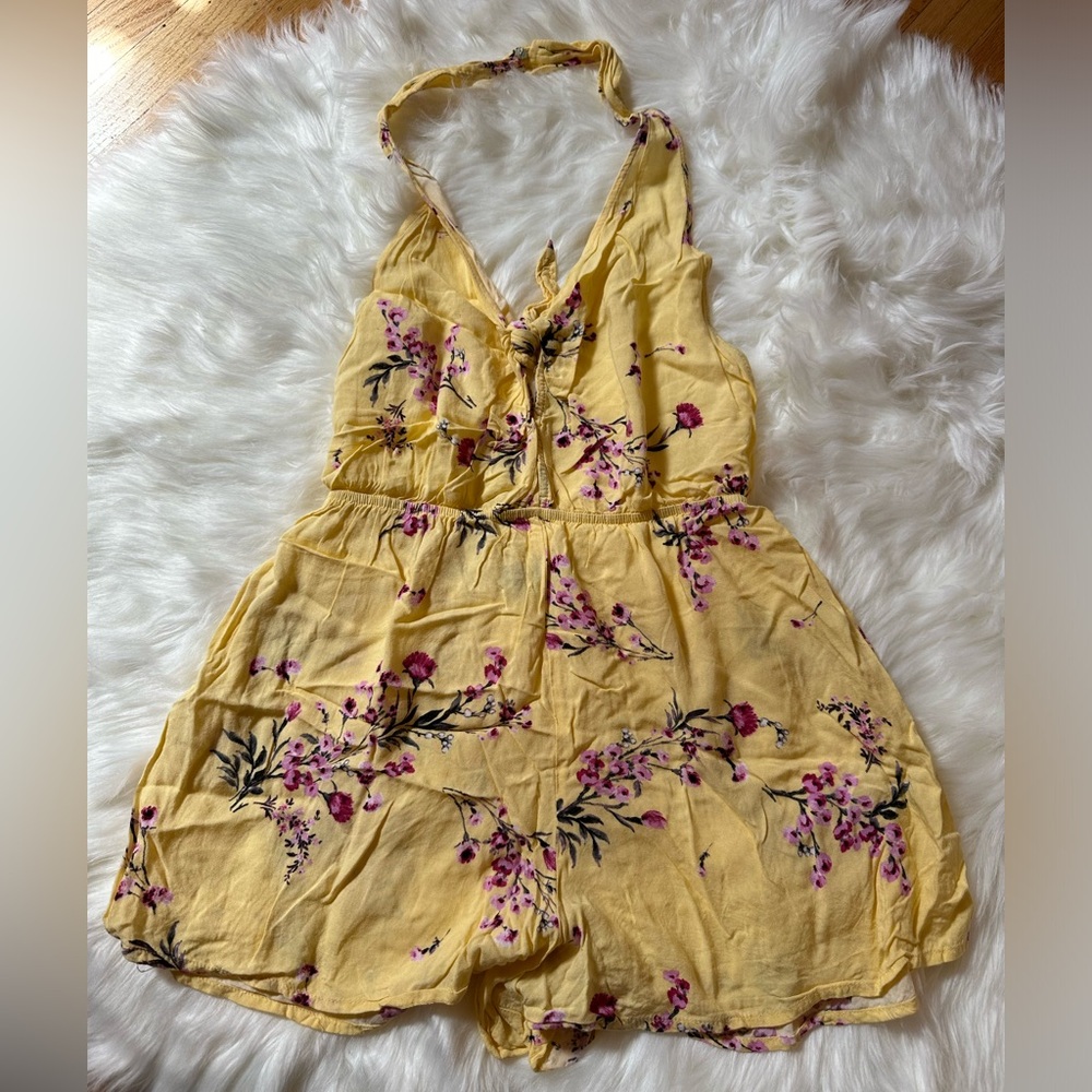 kendall & kylie floral halter romper
